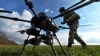 UKRAINE – A Ukrainian serviceman checks a connection with a Vampire (Ukrainian attack drone) unmanned aerial vehicle (UAV) before flying near a front line. Zaporizhzhia region, February 2, 2024