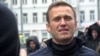 Alexey Navalny at a rally in Moscow on Sakharov Avenue