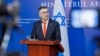 Moldova, Israel's Foreign Minister Gideon Moshe Sa'ar at a press conference on the occasion of the opening of the Israeli Embassy in Moldova