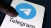 Illustration shows Telegram app logo